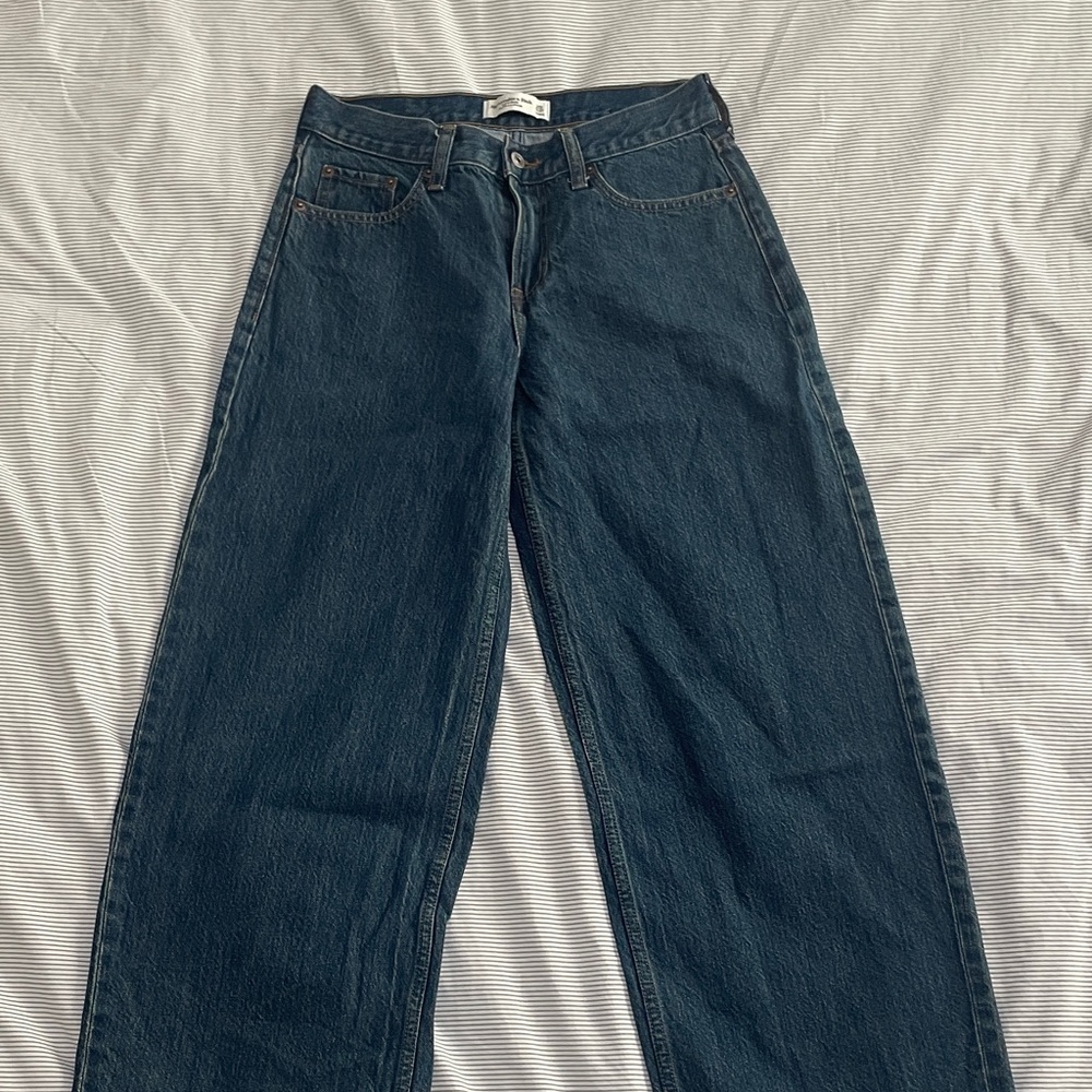 Abercrombie Low-rise Ultra Loose Jeans Blue Denim Jeans